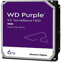 Western Digital HDD SATA 6Tb Purple WD64PURZ, IntelliPower, 256MB buffer (DV-Digital Video), 1 year