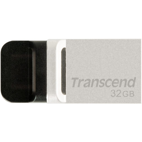 Флеш-накопитель/ Transcend 32GB JetFlash 880, Silver Plating, OTG (TS32GJF880S)