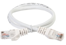 ITK Коммутационный шнур (патч-корд), кат.5Е UTP, 1м, белый (PC08-C5EU-1M)