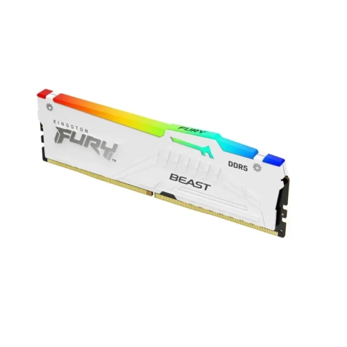 Память оперативная/ Kingston 16GB 6000MT/ s DDR5 CL40 DIMM FURY Beast White RGB XMP (KF560C40BWA-16)