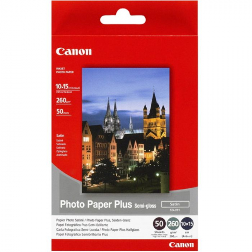 Бумага Canon SG-201 10X15/ 260г/ м2/ 50 л полуглянцевая, для струйной печати (1686B015)