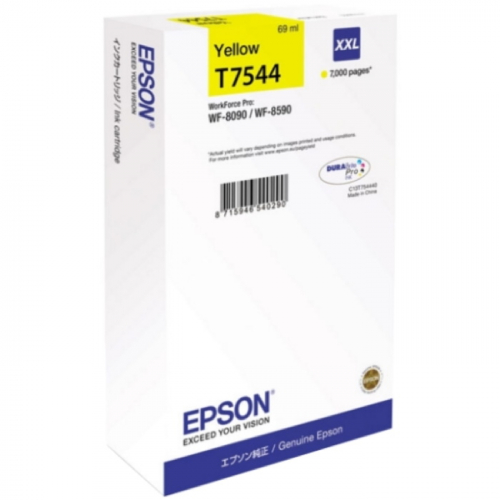 Картридж струйный EPSON T7544 желтый 7000 страниц для WF-8090/8590 (C13T754440)
