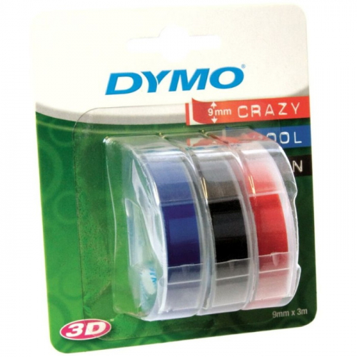 Картридж ленточный Dymo Omega S0847750 9 мм x 3 м белый/синий/черный/красный набор x3 упак. для Dymo