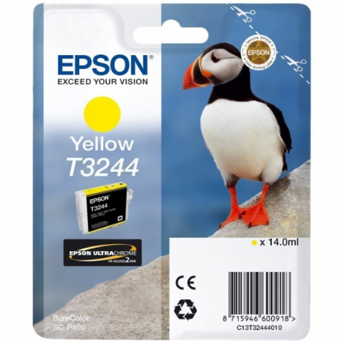 Картридж струйный Epson T3244 желтый 14 мл для SureColor SC-P400 (C13T32444010)