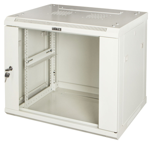 Шкаф настенный серии Pro, 6U 600x600, стеклянная дверь (TWT-CBWPG-6U-6X6-GY)