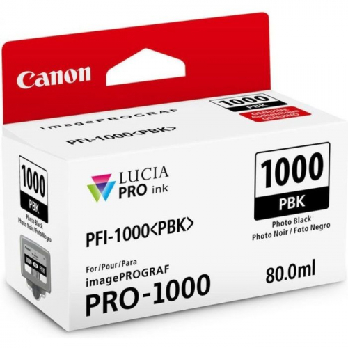 Картридж CANON PFI-1000 PBK Photo, черный, 80мл., для PRO1000 (0546C001)