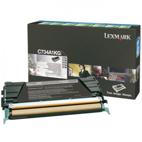 Картридж Lexmark черный 8000 страниц для C734, C736, X734, X736, X738 Return Program (C734A1KG)