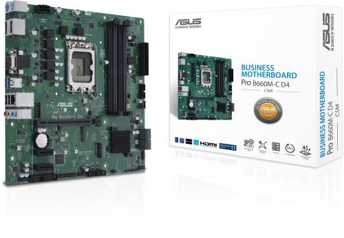 Материнская плата Asus PRO B660M-C D4-CSM Soc-1700 Intel B660 4xDDR4 mATX AC`97 8ch(7.1) GbLAN RAID+VGA+HDMI+DP (90MB19B0-M1EAYC) фото 3