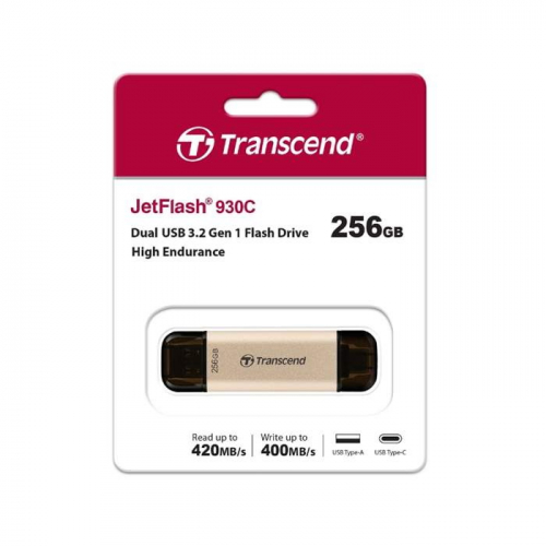Флеш накопитель 256GB Transcend JetFlash 930C USB Type-A / USB Type-C (TS256GJF930C) фото 3