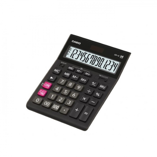 Калькулятор настольный Casio GR-14 черный 14-разр. (GR-14-W-EH)
