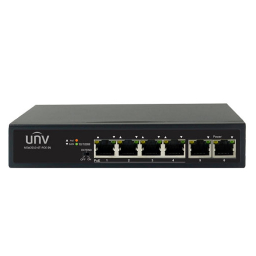*Коммутатор Uniview, 6*100Mbps network ports (RJ45), including 4 PoE ports IEEE802.3,IEEE802.3u,IEEE802.3az,IEEE802.3x,IEEE802.3af,IEEE802.3at 1.2Gbps 0.90Mpps 768Kbit 2K 160mm x 93mm x 32mm (6.3