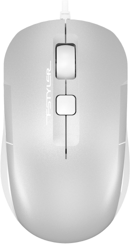 Мышь A4Tech Fstyler FM26 серебристый/ белый оптическая (2000dpi) USB для ноутбука (4but) (FM26 USB (ICY WHITE))