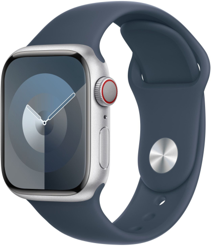 Смарт-часы Apple Watch SE 2023 A2723 44мм OLED корп.серебристый Sport Band рем.синий разм.брасл.:140-190мм (MREC3LL/ A) (MREC3LL/A)