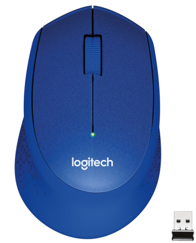 Мышь беспроводная Logitech M330 Silent Plus Blue оптическая (910-004925)