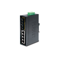 ISW-621TS15 коммутатор для монтажа в DIN рейку/ IP30 Slim Type 4-Port Industrial Ethernet Switch + 2-Port 100Base-FX(15KM) (-40 - 75 C)
