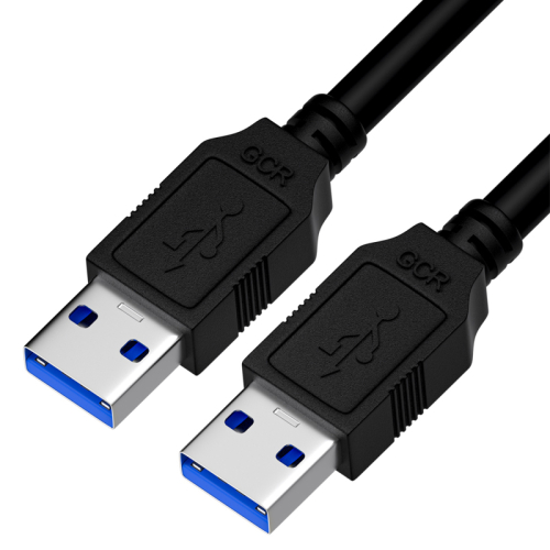 GCR Кабель интерфейсный USB 3.0, 0.5m, AM/ AM, черный, двойной экран, армированный, морозостойкий, GCR-53053
