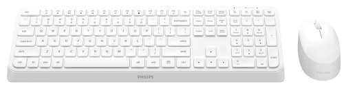Клавиатура+мышь Philips беспроводной SPT6307W 2.4GHz 104 клав/ 3 кнопки 1600dpi, русская заводская раскладка (SPT6307W/ 87) (SPT6307W/87) фото 2