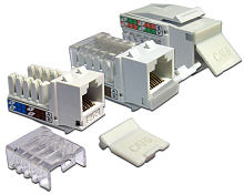Модуль Keystone, RJ45, кат.6, UTP, 90 градусов, со шторкой, белый (LAN-OK45U6/ 90-WH) (LAN-OK45U6/90-WH)