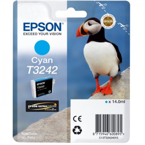 Картридж струйный EPSON T3242 голубой 14 мл для SC-P400 (C13T32424010)