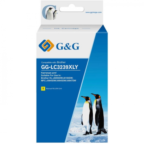 Картридж струйный G&G GG-LC3239XLY желтый 52 мл. для Brother HL-J6000DW/ J6100DW