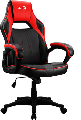 Кресло игровое Aerocool AС40C AIR черный/ красный сиденье черный/ красный полиуретан крестов. (AС40C BLACK RED)