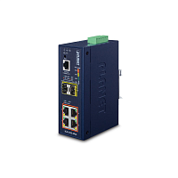 коммутатор/ PLANET IGS-5225-4P2S IP40 Industrial L2+/ L4 4-Port 1000T 802.3at PoE + 2-Port 100/ 1000X SFP Full Managed Switch (-40 to 75 C, dual redundant power input on 48~56VDC terminal block, ERPS R