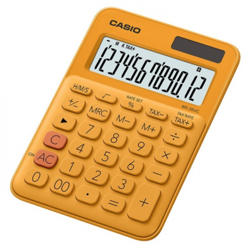 Калькулятор настольный Casio MS-20UC-RG-S-EC оранжевый 12-разр.