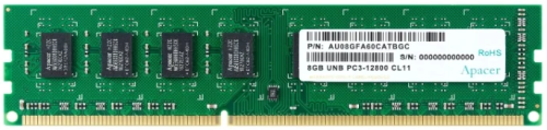 Apacer DDR3 8GB 1600MHz UDIMM (PC3-12800) CL11 1.35V (Retail) 512*8 3 years (AU08GFA60CATBGJ/ DG.08G2K.KAM)