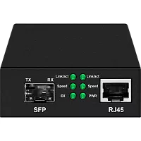 Медиаконвертер Gigabit Ethernet, SFP 1000Мбит/ c, RJ45 10/ 100/ 1000Мбит/ c, поддержка LFP. Металлический корпус. БП DC12V(1A) в комплекте. Размеры (ШхВхГ): 70x25x95мм. Вес: 0,2кг. Рабочая температура: -1 (NS-MC-1G1GX)