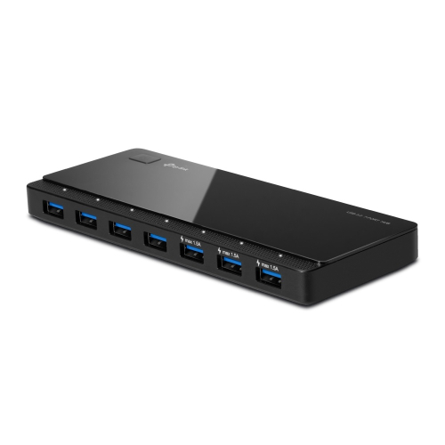 TP-Link UH700, 7-портовый концентратор USB 3.0, 7 портов USB 3.0, из них 3 порта с выходным током 1,5 А для быстрой подзарядки