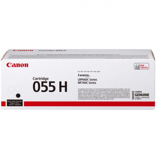 Тонер-картридж Canon CRG 055 HBK черный 7600 страниц для i-SENSYS LBP663, LBP664, MF742, MF744, MF746 (3020C002)