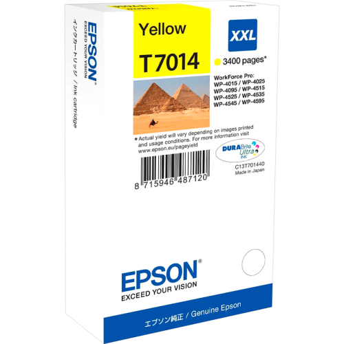 Картридж/ Epson WP 4000/ 4500 Series Ink XXL Cartridge Yellow 3.4 (C13T70144010)