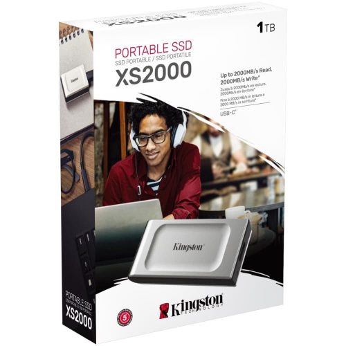 Внешний SSD Kingston XS2000 1ТБ USB-C серый (SXS2000/ 1000G) (SXS2000/1000G) фото 2