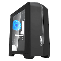 Компьютерный корпус, без блока питания mATX/ Gamemax Centauri BG H601 mATX case, black, w/ o PSU, w/ 1xUSB3.0+1xUSB2.0+HD-Audio, w/ 1x12mm Blue Led fan