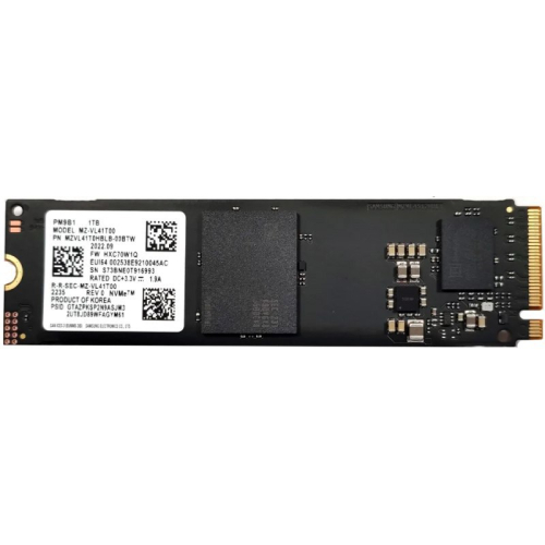 Твердотельный накопитель/ Samsung SSD PM9B1, 1024GB, M.2(22x80mm), NVMe, PCIe 4.0 x4, R/W 3600/3000MB/s, IOPs 500 000/420 000 (12 мес.) (MZVL41T0HBLB-00B07)