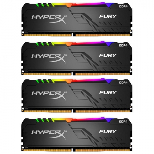 Память оперативная Kingston 32GB 3600MHz DDR4 CL17 DIMM (Kit of 4) 1Rx8 HyperX FURY RGB (HX436C17FB3AK4/32)
