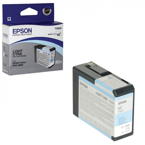 Картридж EPSON T5805, светло-голубой, 80 мл., для Stylus Pro 3800 (C13T580500)