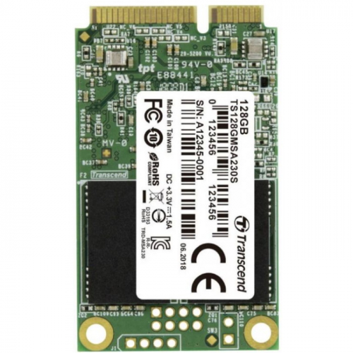 Твердотельный накопитель Transcend SSD 128GB mSATA 3D TLC 550/400MB/s (TS128GMSA230S)