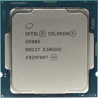 CPU Intel Celeron G5905 (3.5GHz/ 2MB/ 2 cores) LGA1200 OEM, UHD610 350MHz, TDP 58W, max 128Gb DDR4-2666, CM8070104292115SRK27, 1 year