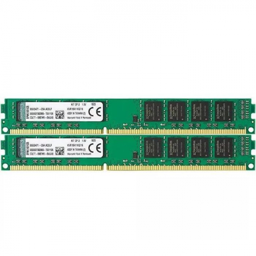 Модуль памяти Kingston DDR3 16GB (8GB x 2) DIMM 1600MHz PC3-12800 CL11 1.5V RTL (Kit of 2) (KVR16N11K2/16)