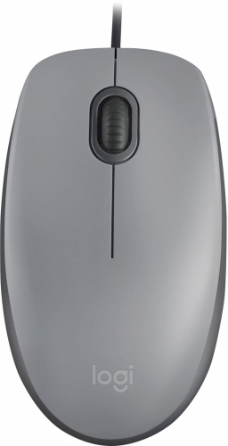 Мышь Logitech M110 серый/ темно-серый оптическая (1000dpi) silent USB (2but) (910-006760)