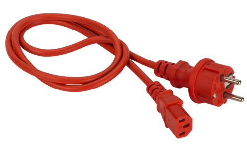 Шнур питания C13-Schuko прямая, 3х0.75, 220В, 10А, красный, 2 метра (LAN-PP13/ SH-2.0-RD) (LAN-PP13/SH-2.0-RD)