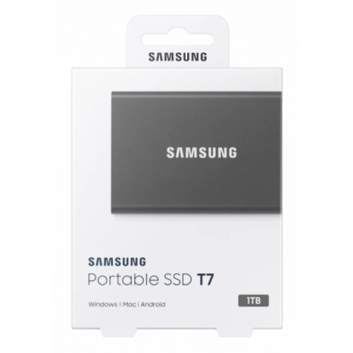Внешний SSD Samsung T7 1TB USB-C серый (MU-PC1T0T/ WW) (MU-PC1T0T/WW) фото 4