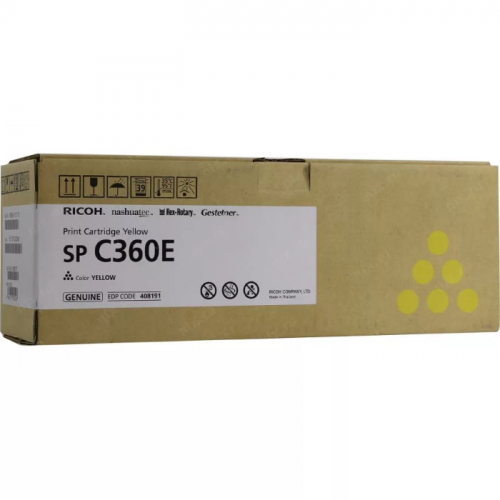 Принт-картридж Ricoh SP C360E желтый 1500 страниц для SP C360DNw/ SP C360SNw/ SP C360SFNw/ SP C361SFNw (408191)