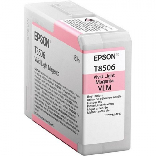 Картридж струйный EPSON T8506, светло-пурпурный, 80 мл., для SC-P800 (C13T850600)