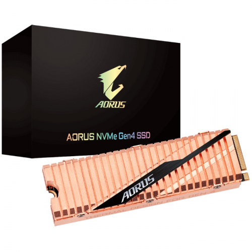 Твердотельный накопитель GIGABYTE SSD M.2 2280 AORUS NVMe 2TB 3D TLC PCIe Gen4x4.0 NVMe 5000/4400MB/s IOPS 750K/700K MTBF 1.77M (GP-ASM2NE6200TTTD) фото 2