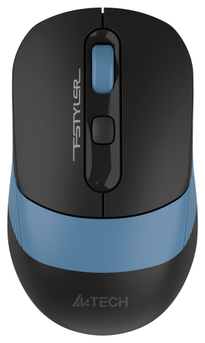 Мышь A4Tech Fstyler FB10C черный/ синий оптическая (2000dpi) беспроводная BT/ Radio USB (4but) (FB10C ASH BLUE)