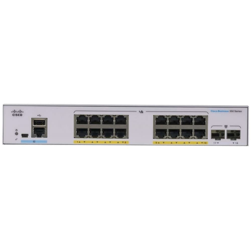 Коммутатор Cisco CBS350-16P-E-2G PoE (CBS350-16P-E-2G-EU)