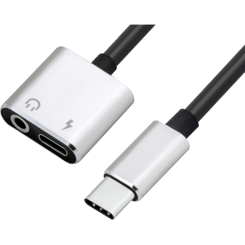 Greenconnect Адаптер переходник-гибкий USB 2.0 Type C/ AUDIO, CM/ CF+jack 3,5mm F (GCR-51148)