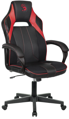 Кресло игровое A4Tech Bloody GC-300 черный/ красный эко.кожа/ ткань крестов.